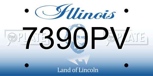 7390PV Illinois License Plate