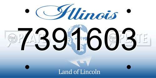7391603 Illinois License Plate