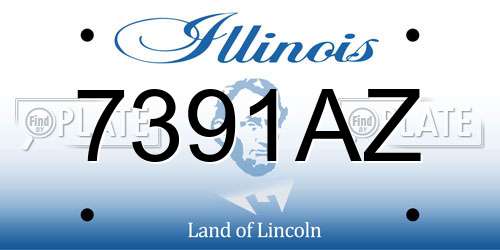 7391AZ Illinois License Plate