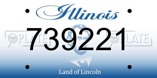 739221 Illinois License Plate