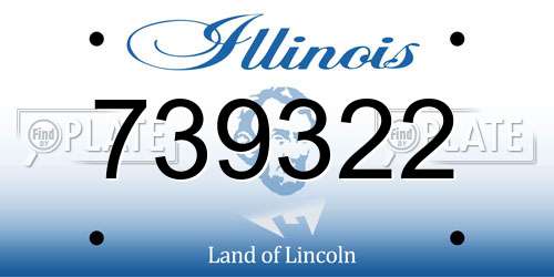 739322 Illinois License Plate
