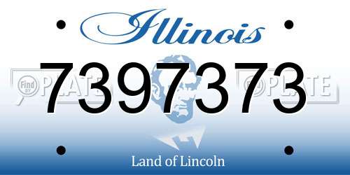 7397373 Illinois License Plate
