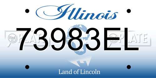 73983EL Illinois License Plate