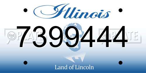 7399444 Illinois License Plate