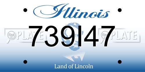 739I47 Illinois License Plate