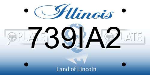 739IA2 Illinois License Plate