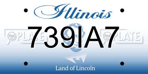 739IA7 Illinois License Plate