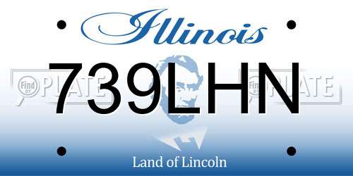 739LHN Illinois License Plate