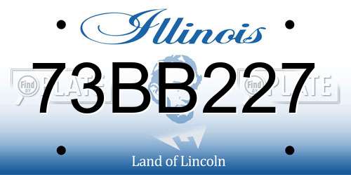 73BB227 Illinois License Plate