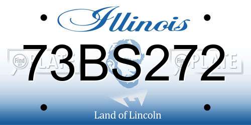 73BS272 Illinois License Plate