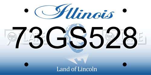 73GS528 Illinois License Plate
