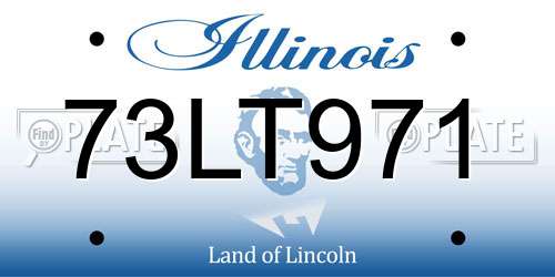73LT971 Illinois License Plate
