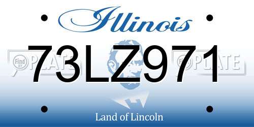 73LZ971 Illinois License Plate