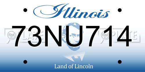 73NU714 Illinois License Plate