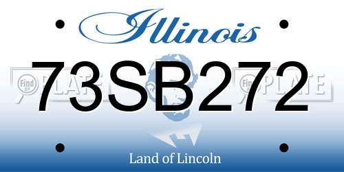73SB272 Illinois License Plate