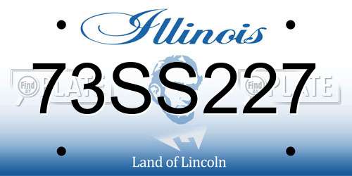 73SS227 Illinois License Plate