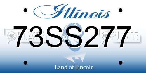 73SS277 Illinois License Plate
