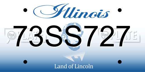 73SS727 Illinois License Plate