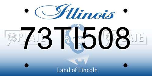 73TI508 Illinois License Plate