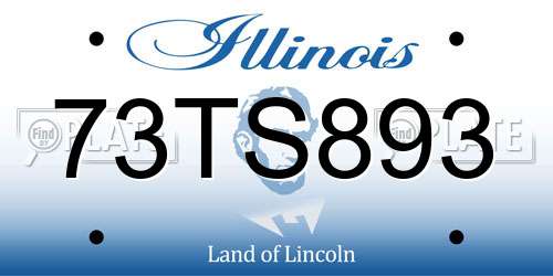 73TS893 Illinois License Plate