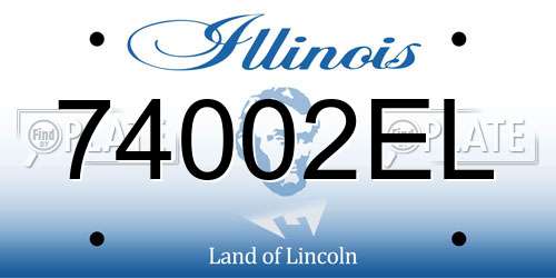 74002EL Illinois License Plate