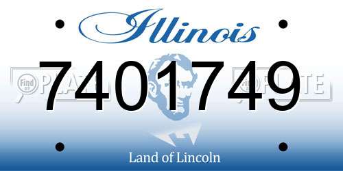 7401749 Illinois License Plate