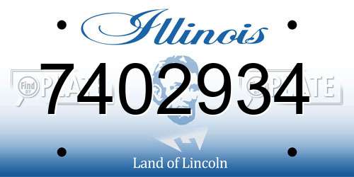 7402934 Illinois License Plate