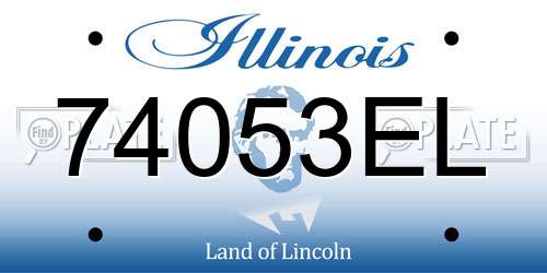 74053EL Illinois License Plate