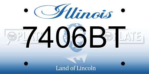 7406BT Illinois License Plate