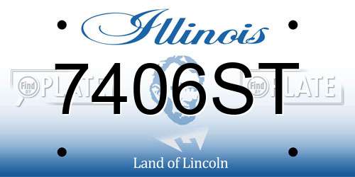7406ST Illinois License Plate