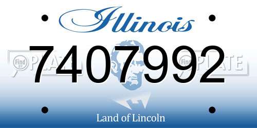 7407992 Illinois License Plate