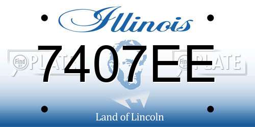 7407EE Illinois License Plate