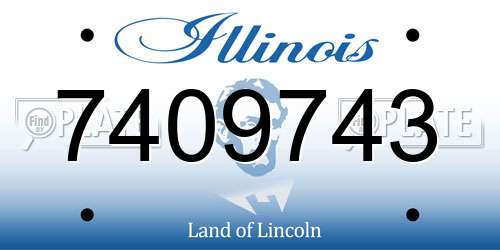 7409743 Illinois License Plate