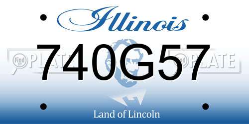 740G57 Illinois License Plate
