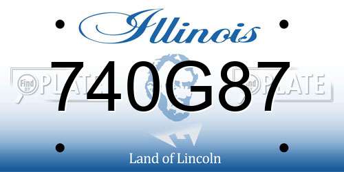740G87 Illinois License Plate