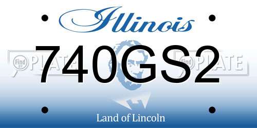 740GS2 Illinois License Plate
