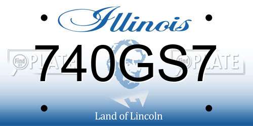 740GS7 Illinois License Plate