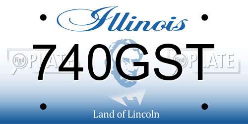 740GST Illinois License Plate