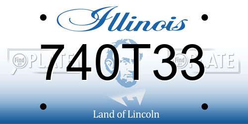 740T33 Illinois License Plate