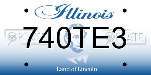 740TE3 Illinois License Plate