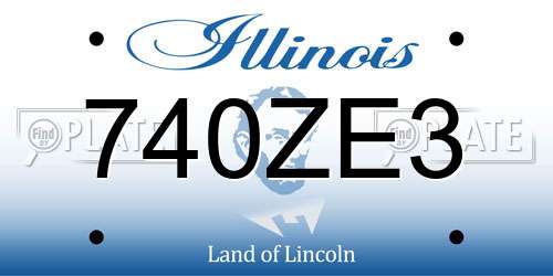 740ZE3 Illinois License Plate