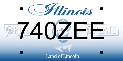 740ZEE Illinois License Plate