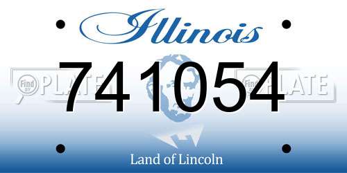 741054 Illinois License Plate