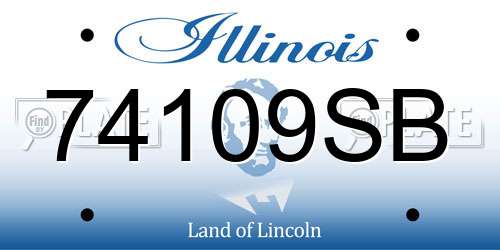 74109SB Illinois License Plate
