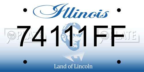 74111FF Illinois License Plate