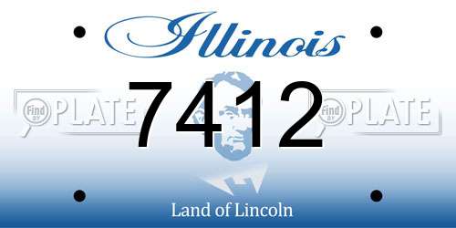 7412 Illinois License Plate