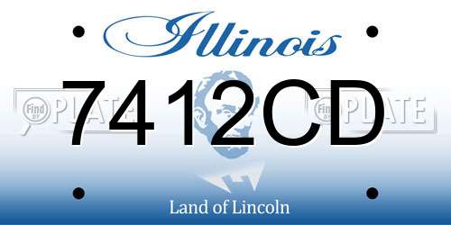 7412CD Illinois License Plate