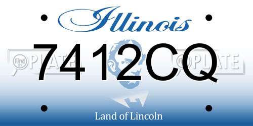 7412CQ Illinois License Plate