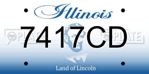 7417CD Illinois License Plate