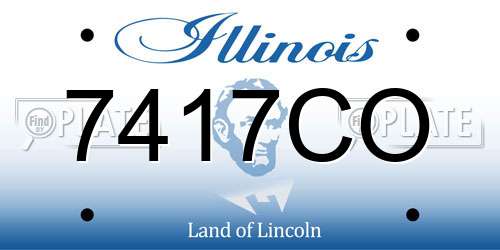 7417CO Illinois License Plate
